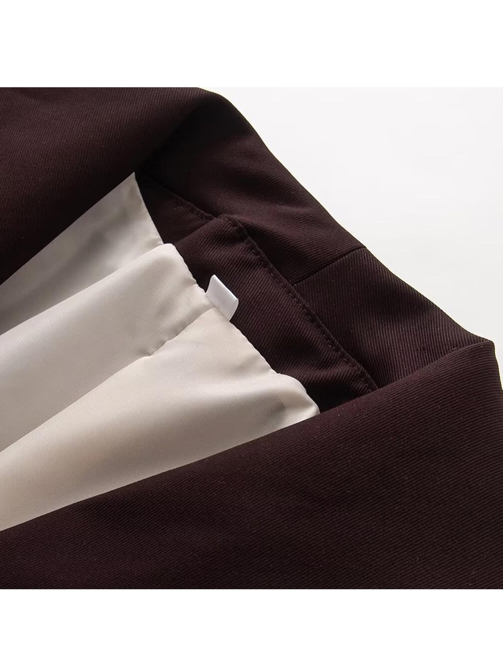Women's Dark Brown Cropped Shawl-Collar Jacket - Picture 2 of 10